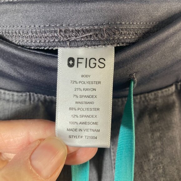 Womens Figs Casma Kade Scrub Set Graphite Gray S Polyester Rayon Spandex #1 - Picture 10 of 12